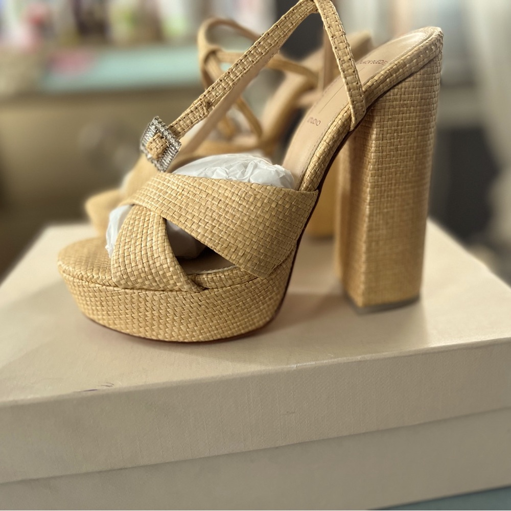 Raffia Platform Sandals - image 6